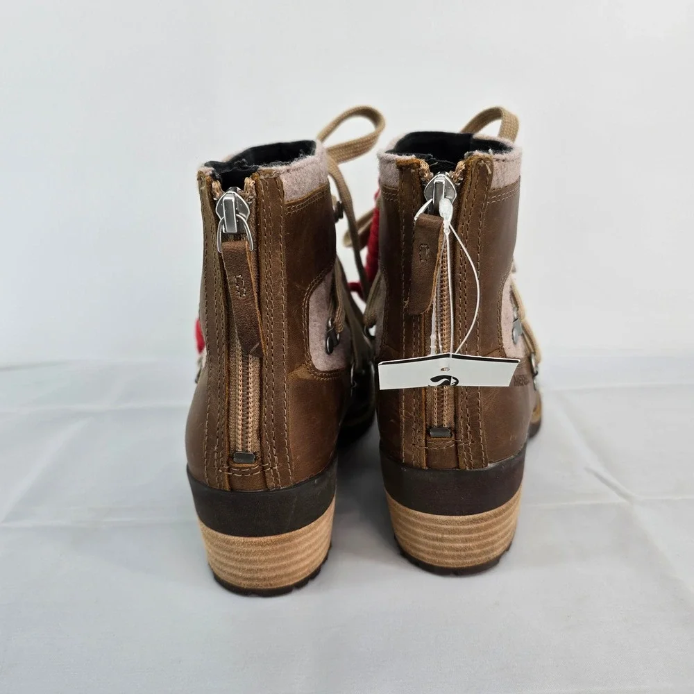 Merrell Womens Size 8 Shiloh II J004422 Warm Camel Leather Lace Up Boots NWB